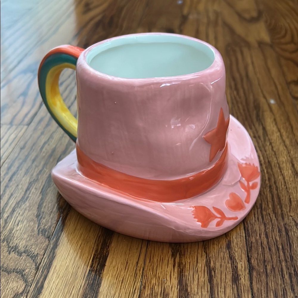 Boston Warehouse Pink and Orange Coffee Cowgirl Mug